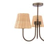 Hasfield - 3 Light Semi-Flush Ceiling Light and Shades - Antique Bronze - Laura Ashley