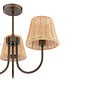 Hasfield - 3 Light Semi-Flush Ceiling Light and Shades - Antique Bronze - Laura Ashley