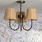 Hasfield - 3 Light Pendant Ceiling Light and Shades - Antique Bronze