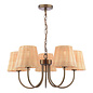Hasfield - 5 Light Pendant Ceiling Light and Shades - Antique Bronze