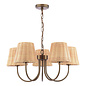 Hasfield - 5 Light Pendant Ceiling Light and Shades - Antique Bronze