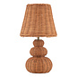 Hasfield - Rechargeable Table Lamp - Natural Rattan with Shade - LED - Laura Ashley