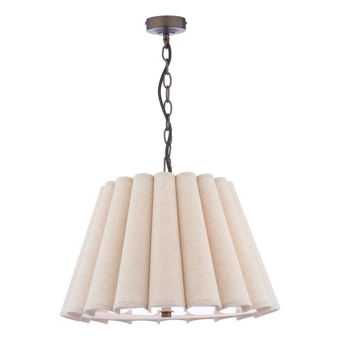 Holwell - 2 Light Pendant Ceiling Light with Shade - Antique Bronze - Laura