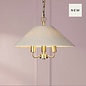 Harland - 3 Light Pendant Ceiling Light and Shade - Matt Antique Brass