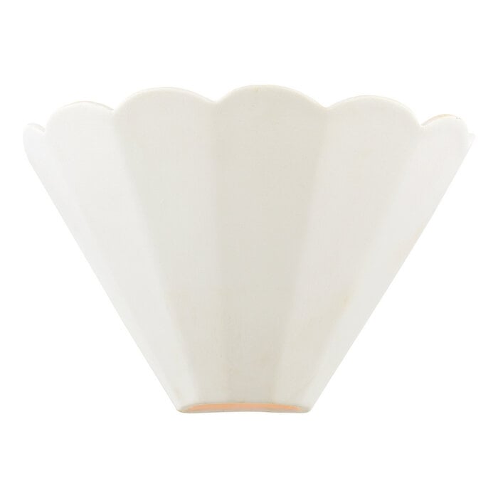 Scallop - Wall Light - White Ceramic - Laura Ashley