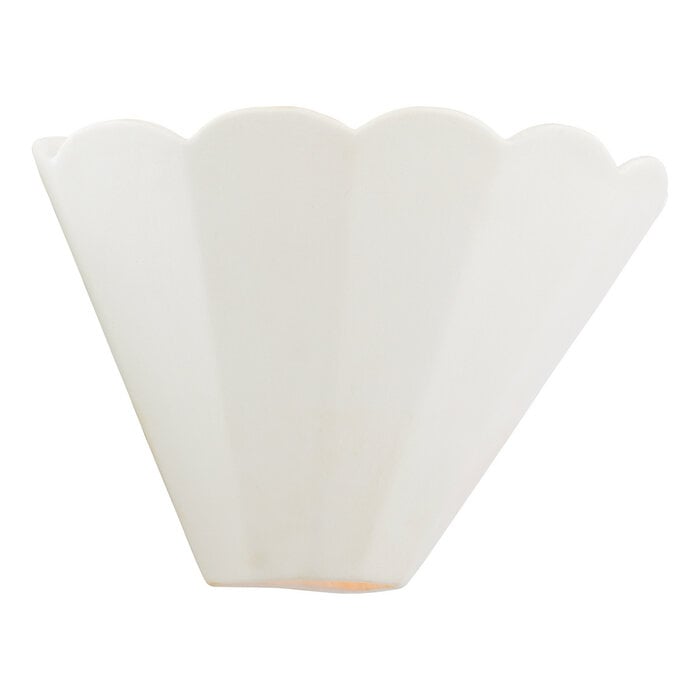 Scallop - Wall Light - White Ceramic - Laura Ashley