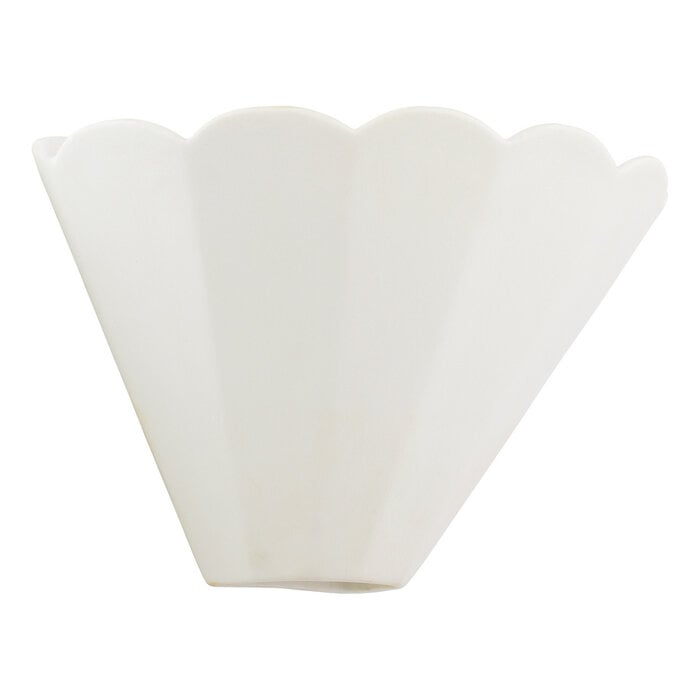Scallop - Wall Light - White Ceramic - Laura Ashley