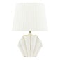 Laura Ashley Shell Table Lamp - White Ceramic and Satin Chrome with Shade