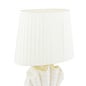 Laura Ashley Shell Table Lamp - White Ceramic and Satin Chrome with Shade