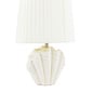 Laura Ashley Shell Table Lamp - White Ceramic and Satin Chrome with Shade