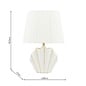 Laura Ashley Shell Table Lamp - White Ceramic and Satin Chrome with Shade