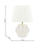 Shell Table Lamp - White Ceramic and Satin Chrome with Shade - Laura Ashley