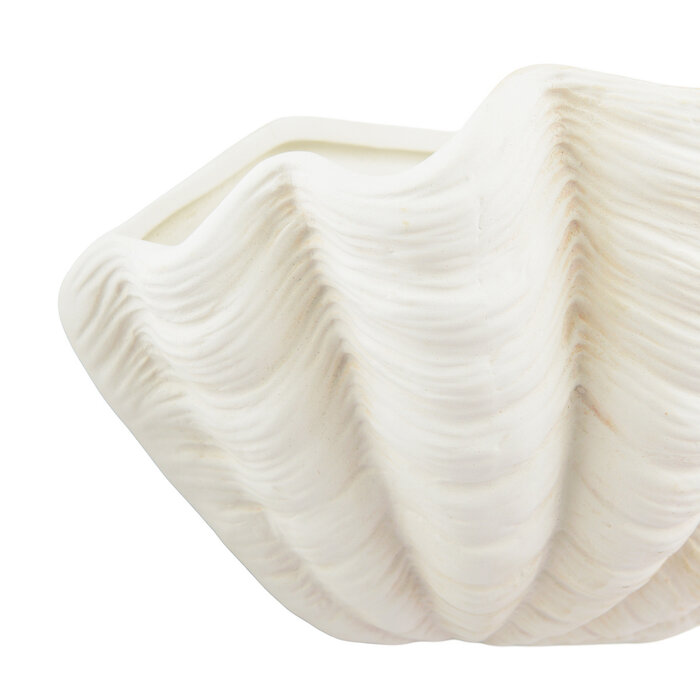 Laura Ashley Shell Wall Light in White Ceramic