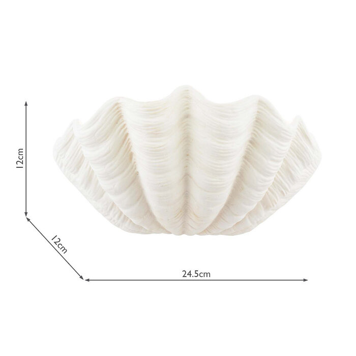 Laura Ashley Shell Wall Light in White Ceramic