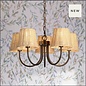 Hasfield - 5 Light Pendant Ceiling Light and Shades - Antique Bronze