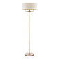 Sorrento - 3 Light Floor Lamp with Shade - Matt Antique Brass - Laura Ashley