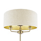 Sorrento - 3 Light Floor Lamp with Shade - Matt Antique Brass - Laura Ashley
