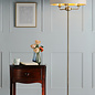 Sorrento - 3 Light Floor Lamp with Shade - Matt Antique Brass - Laura Ashley