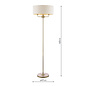 Sorrento - 3 Light Floor Lamp with Shade - Matt Antique Brass - Laura Ashley
