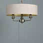 Laura Ashley Sorrento 3 Light Ceiling Pendant with Natural Shade - Matt Antique Brass