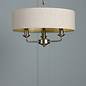 Sorrento 3 Light Shadelier Ceiling Light with Natural Shade - Matt Antique Brass - Laura Ashley