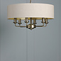 Sorrento - 6 Light Shadelier Ceiling Light with Natural Shade - Matt Antique Brass - Laura Ashley
