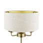 Sorrento 3 Light Table Lamp with Natural Shade - Matt Antique Brass - Laura Ashley