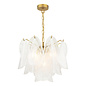 Stannington 4 Light Ceiling Pendant - Matt Antique Brass and White Glass - Laura Ashley