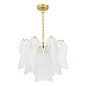 Stannington 4 Light Ceiling Pendant - Matt Antique Brass and White Glass - Laura Ashley