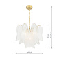 Stannington 4 Light Ceiling Pendant - Matt Antique Brass and White Glass - Laura Ashley