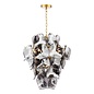 Genoa 8 Light Ceiling Pendant - Natural Brass and Smoked Glass