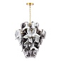 Genoa 8 Light Ceiling Pendant - Natural Brass and Smoked Glass