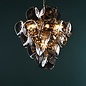 Genoa 8 Light Ceiling Pendant - Natural Brass and Smoked Glass