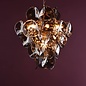 Genoa 8 Light Ceiling Pendant - Natural Brass and Smoked Glass