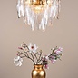 Kimmia - 6 Light Pendant Light - Natural Brass And Textured Glass