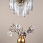 Kimmia - 6 Light Pendant Light - Natural Brass And Textured Glass