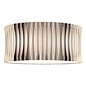 Netra 3 Light Flush Ceiling Light - Satin Bronze and Ivory
