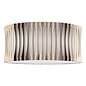 Netra 3 Light Flush Ceiling Light - Satin Bronze and Ivory