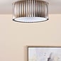 Netra 3 Light Flush Ceiling Light - Satin Bronze and Ivory