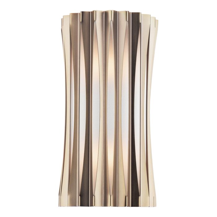 Netra - 2 Light Wall Light - Satin Bronze and Ivory