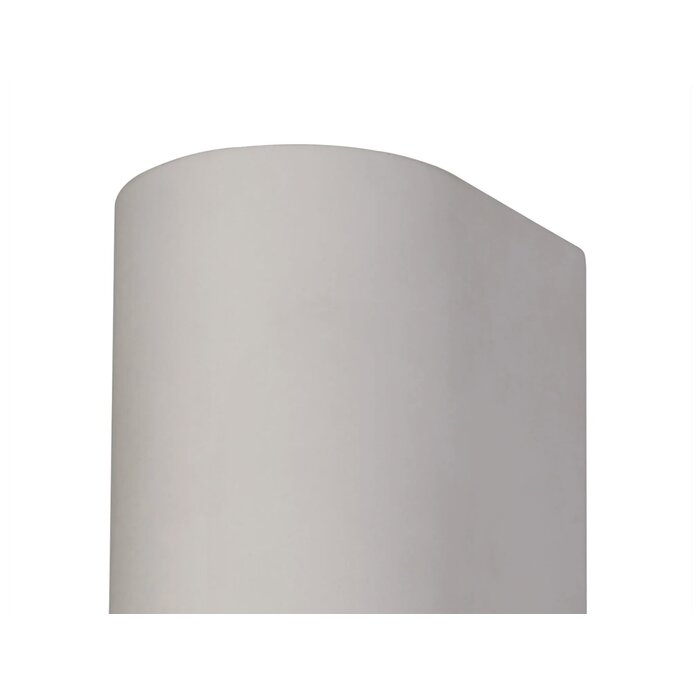 Ashton - Minimalist Curved White Plaster Up & Down Wall Light