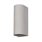 Ashton - Minimalist Curved White Plaster Up & Down Wall Light