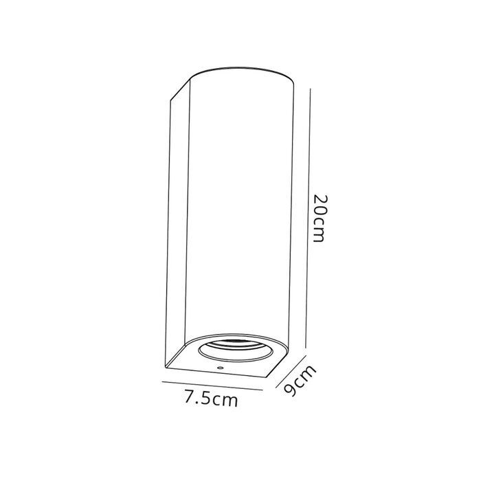 Ashton - Minimalist Curved White Plaster Up & Down Wall Light