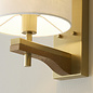 Geneva - Wood and Linen Wall Light - Brushed Aged Brass