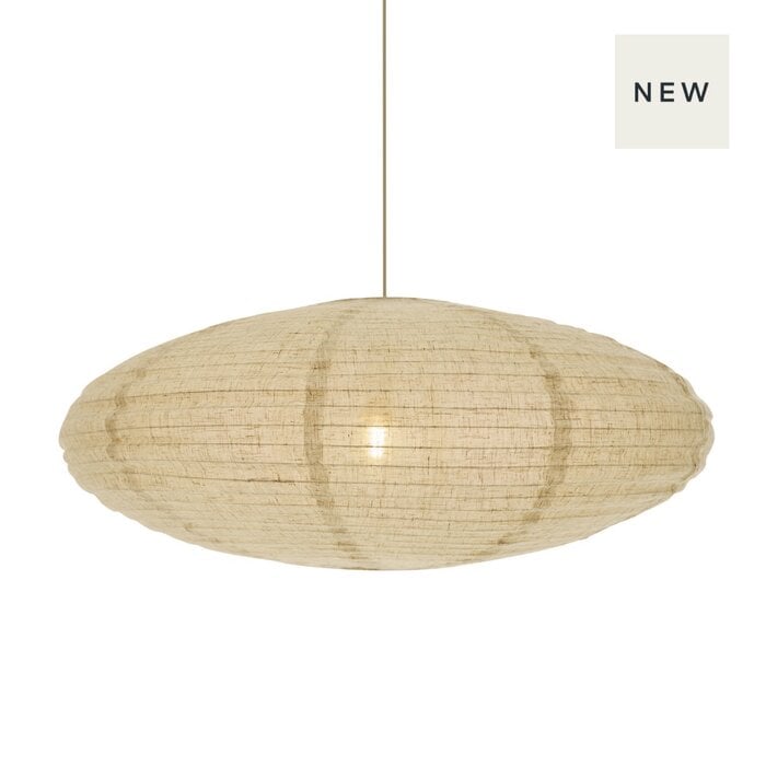 Ville - Large Scandi Fabric Shade - Natural Linen