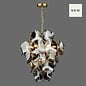 Genoa 8 Light Ceiling Pendant - Natural Brass and Smoked Glass