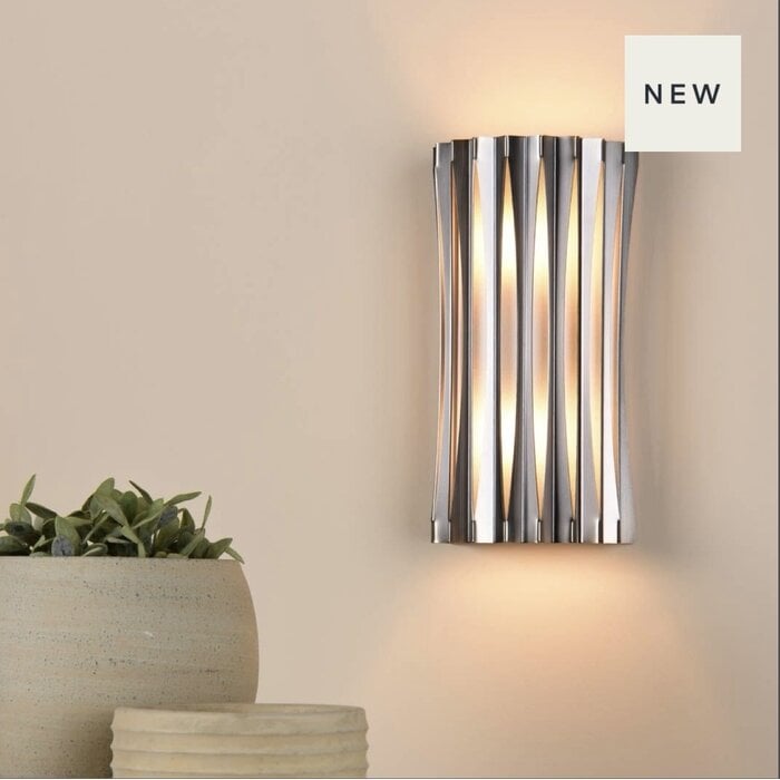 Netra - 2 Light Wall Light - Satin Bronze and Ivory