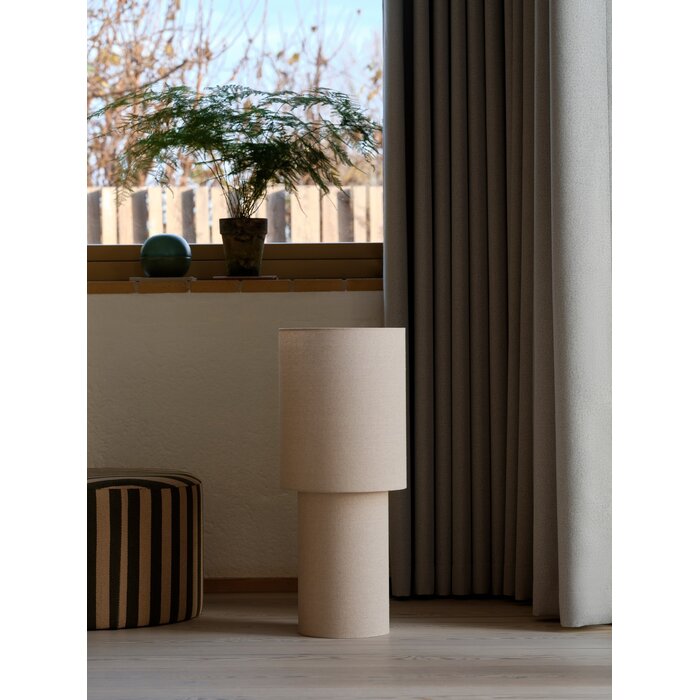 Mid Century Floor Lamp - Solomon 60 Floor Lamp -  Beige