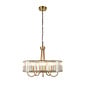 Berenice 5 light pendant  - brass and glass
