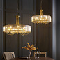 Berenice 5 light pendant  - brass and glass